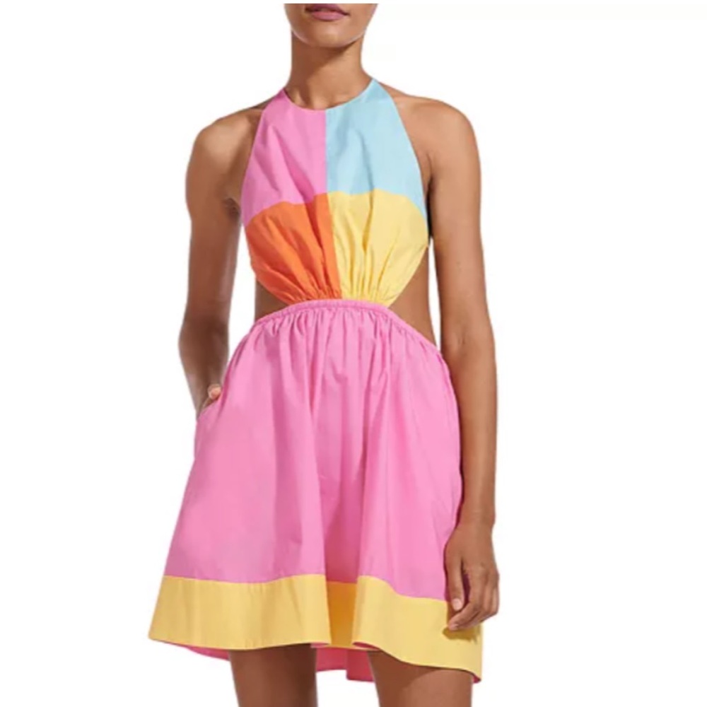 STAUD Eliana Colorblock Dress
